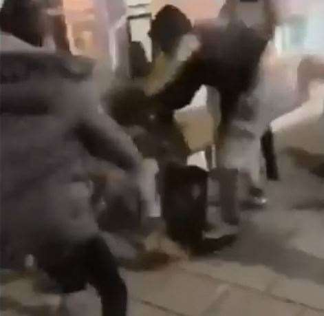 Shocking footage of the attack on Friday has been shared online
