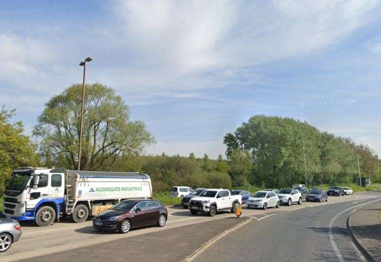 Roadworks along the A228 Four Elms Hill have been extended for another two weeks. Picture: Google