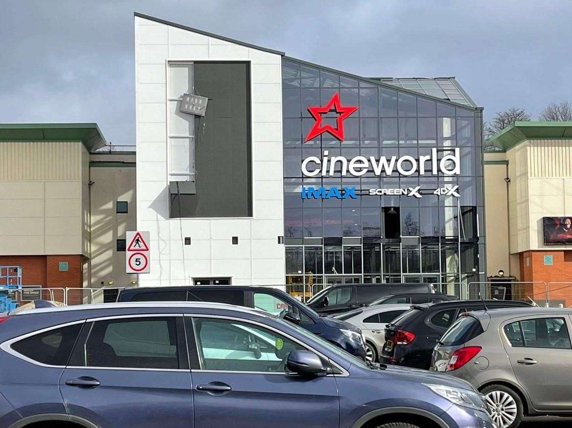 Elsewhere in Ashford, the newly-renovated Cineworld cinema was evacuated following damage. Picture: Tim Arnold