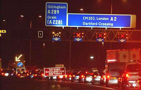The fatal crash on the A2 resulted in major traffic congestion. Picture: BARRY CRAYFORD