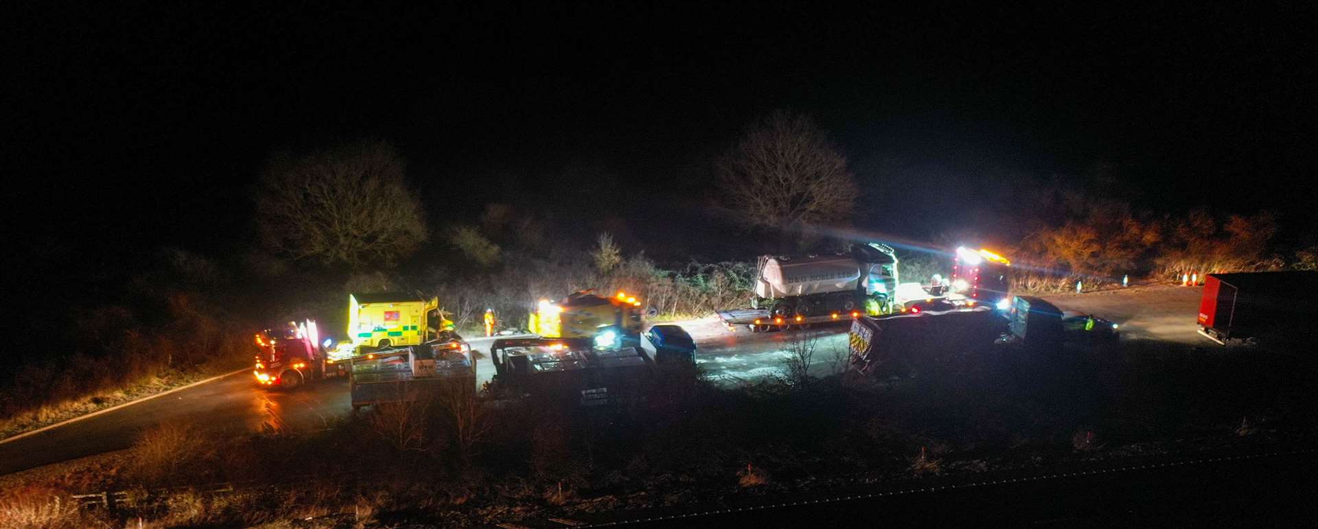 The crash happened on the A21 near Tonbridge. Picture: UKNIP