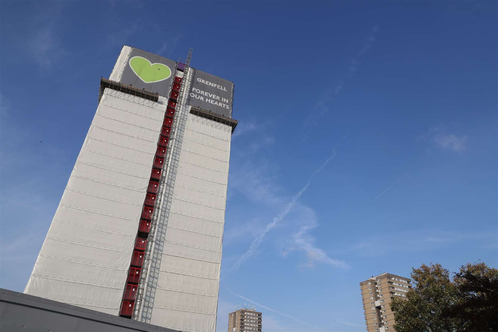 Grenfell Tower in west London, where 72 people died in 2017 in a fire that spread rapidly (Steve Parsons/PA)