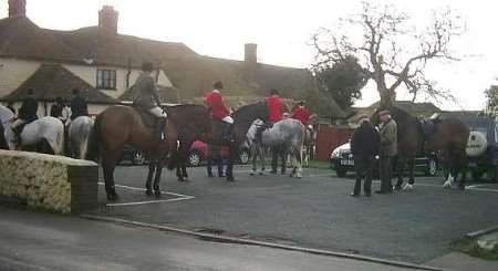 The East Kent Hunt riding out last week. Picture: TONY WAINWRIGHT