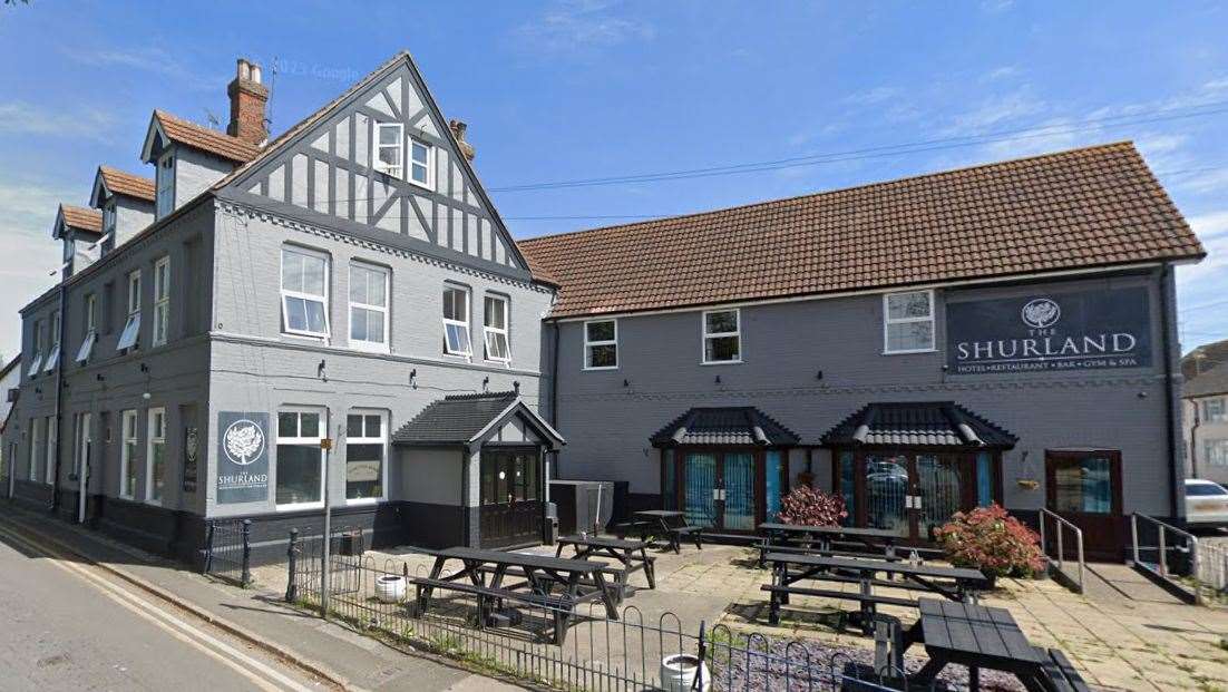 Bosses at the Carlton say the hotel could be painted a similar colour to The Shurland Hotel in Sheerness. Picture Google