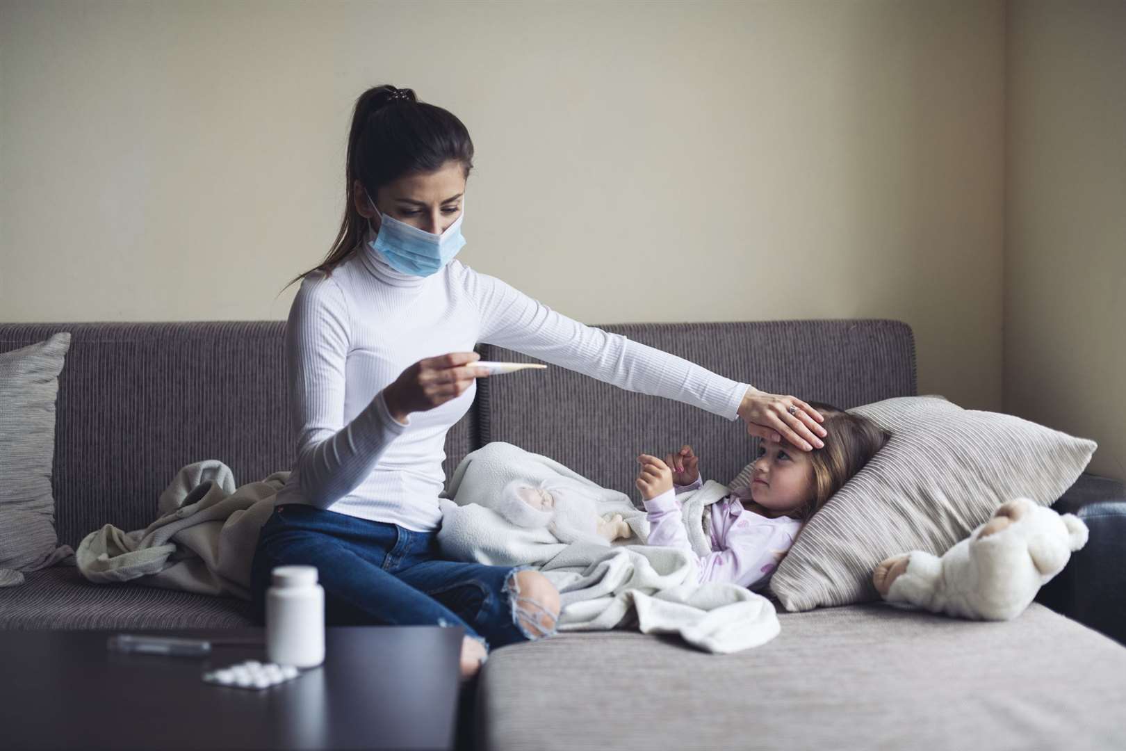 Health officials are becoming concerned about the high numbers of children sick with flu. Image: Stock photo.