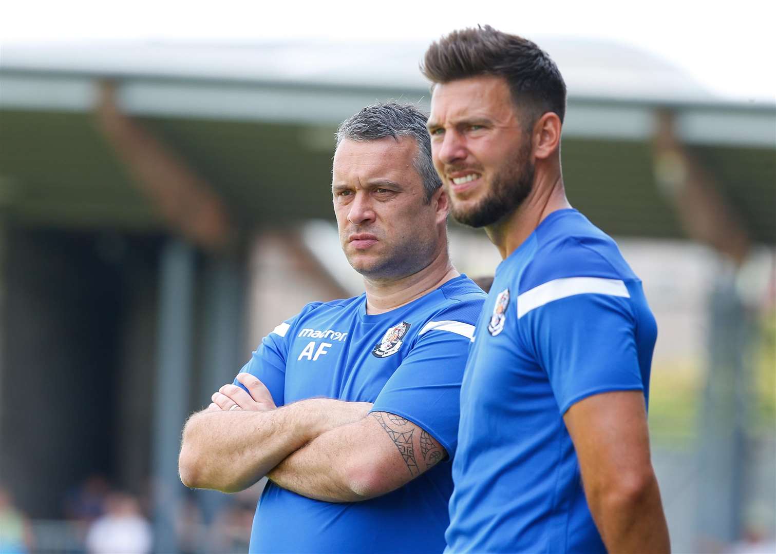 Dartford joint-managers Adam Flanagan and Jamie Coyle Picture: Andy Jones