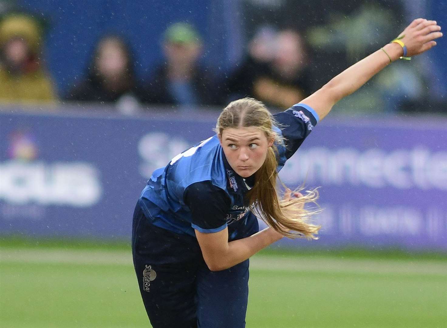 Ryana Macdonald-Gay impressed for Kent on finals day. Picture: Barry Goodwin