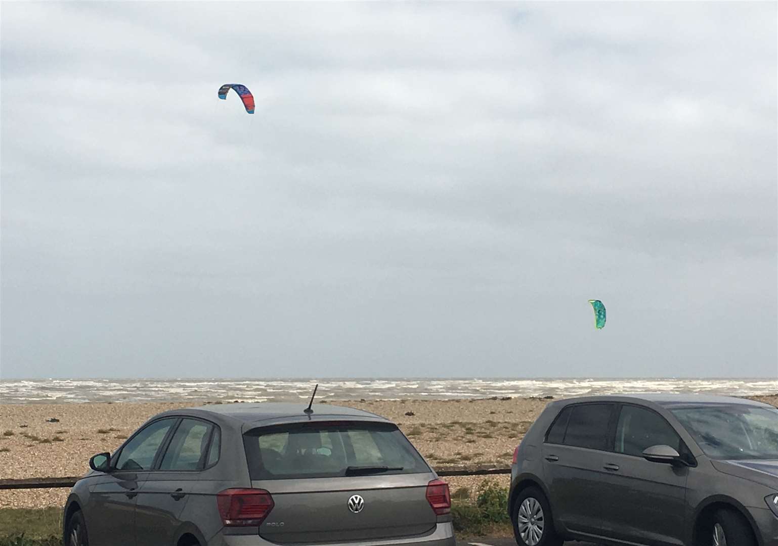 Kite surfers at Greatstone beach were told to go home on Monday. Picture: FHDC