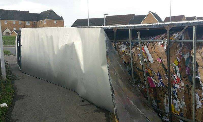 The lorry was full of waste paper