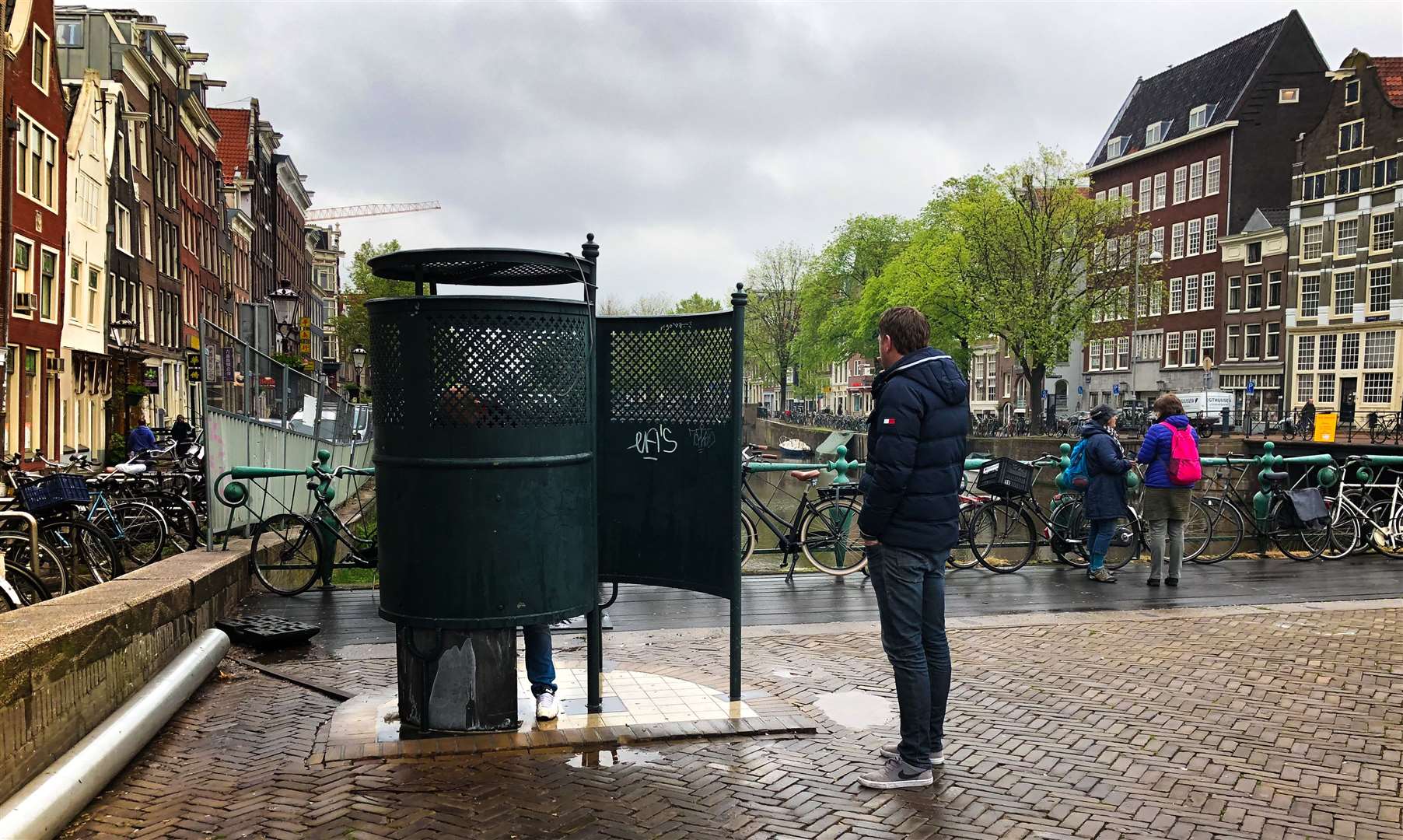 Council bosses in Canterbury are considering installing outdoor urinals - like this one in Amsterdam. Picture: Istock / Jann Huizenga