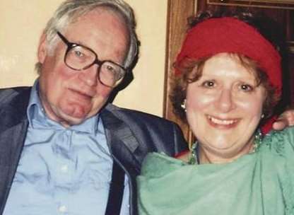 Richard West with his wife, Mary Kenny, in 2000