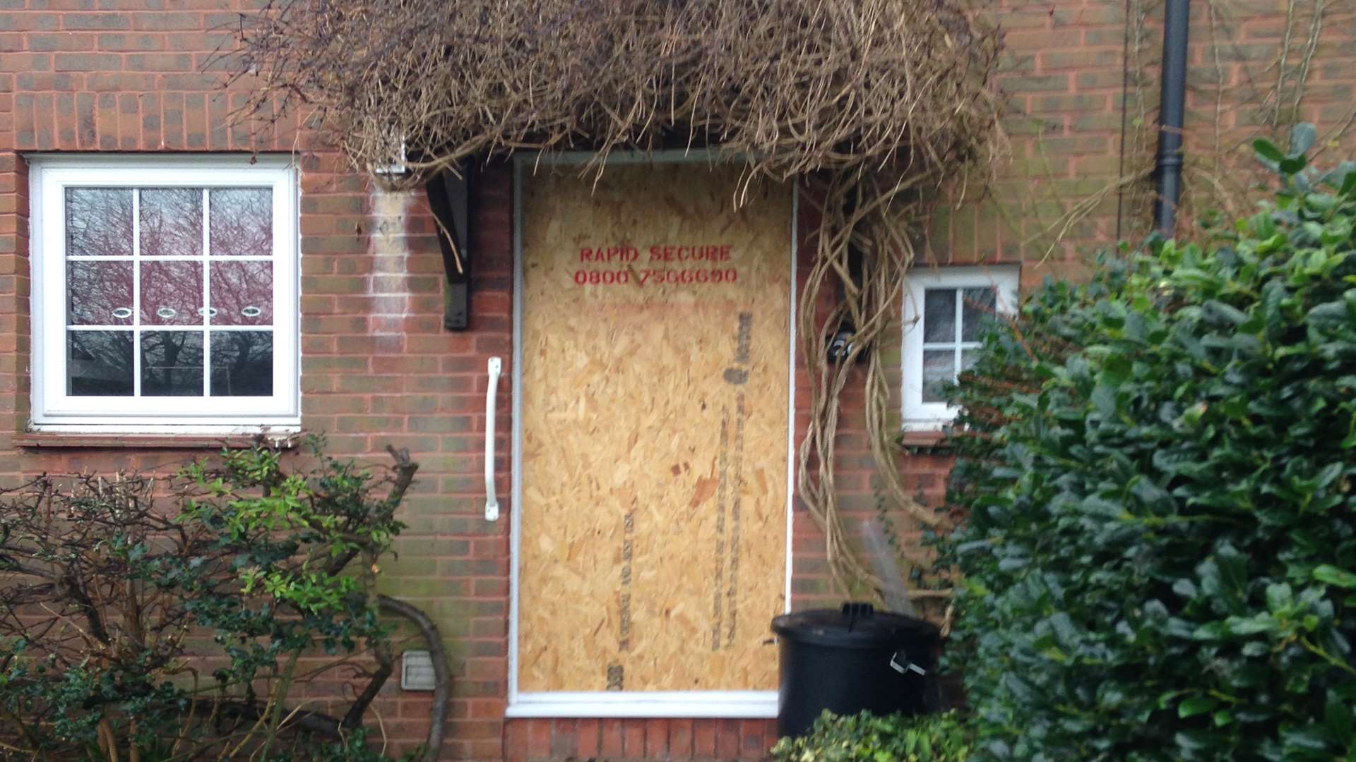 The front door was taken off for forensic examination