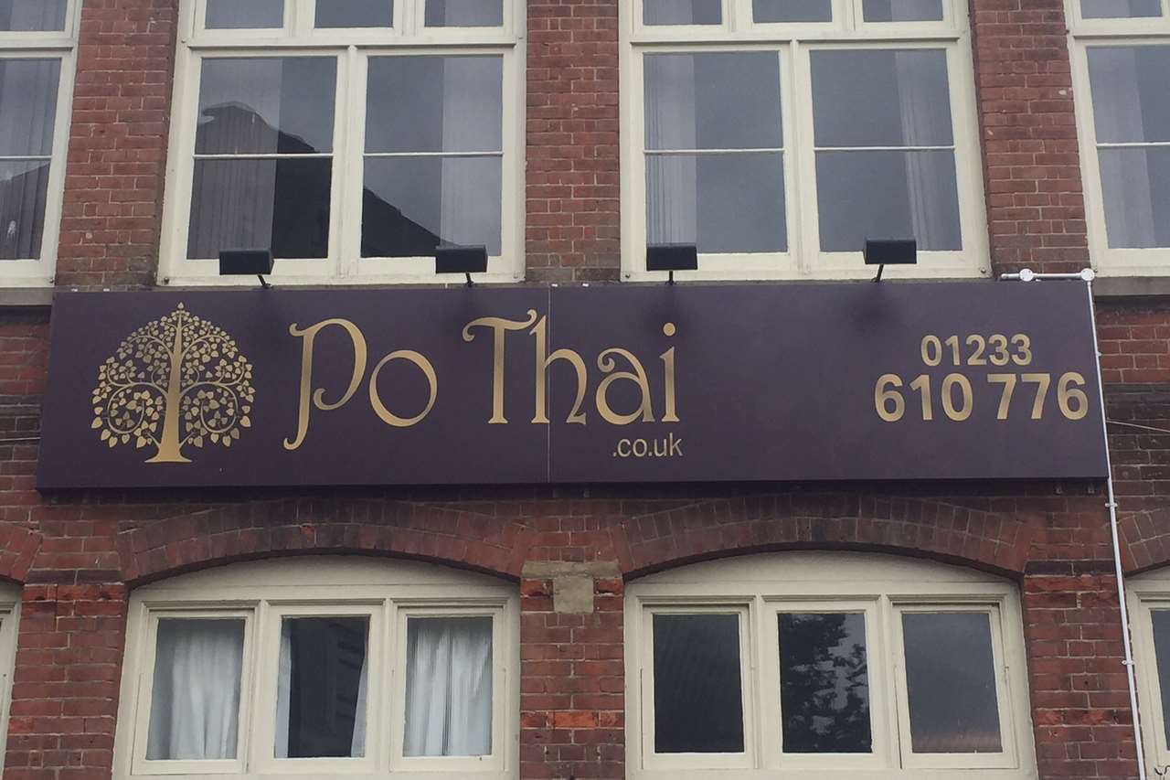 The new sign for Po Thai restaurant