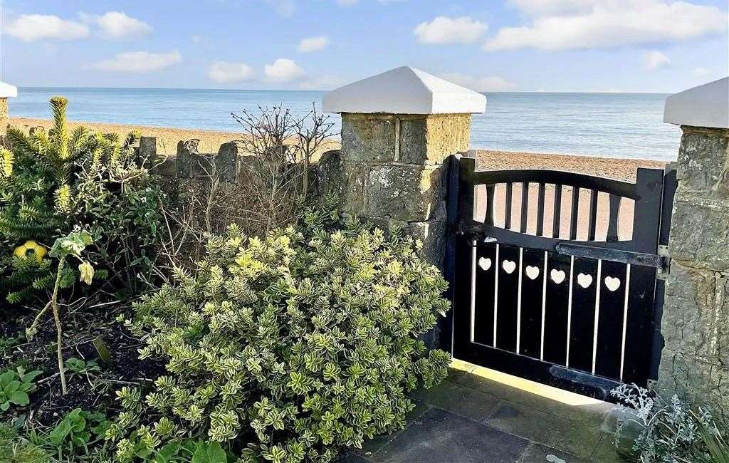This six-bedroom property in Hythe has the beach right on its doorstep. Picture: Fine and Country
