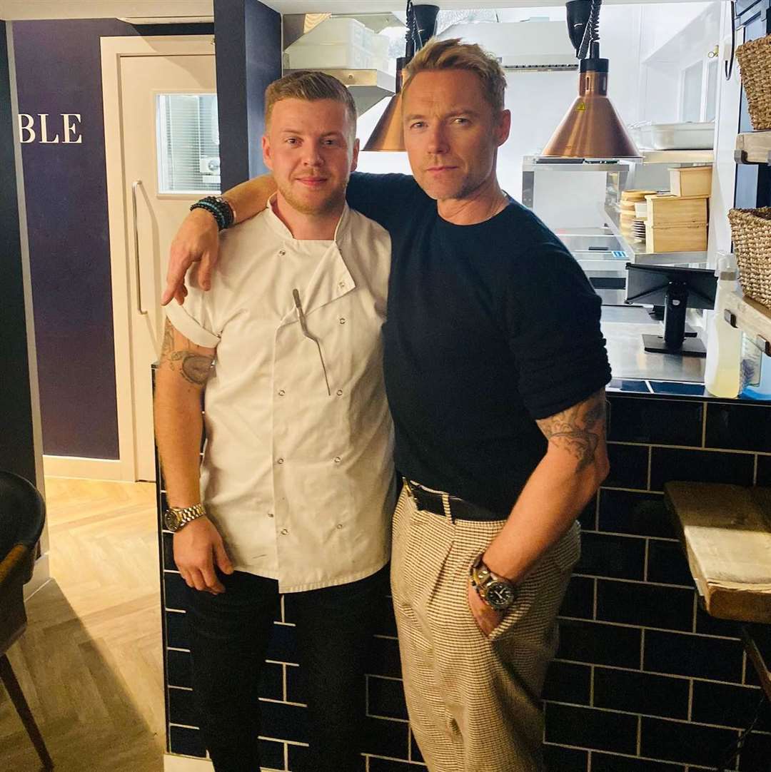 Ronan Keating visited the Chef's Table in West Malling. Picture: Chefs Table Kent Facebook