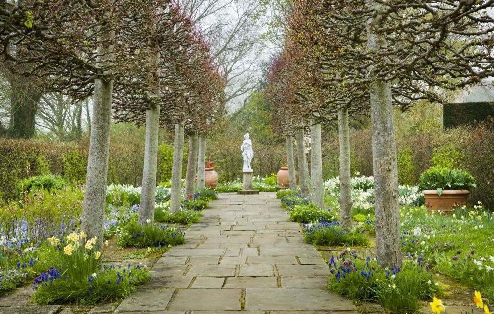 The Lime Walk in April at Sissinghurst Castle Garden