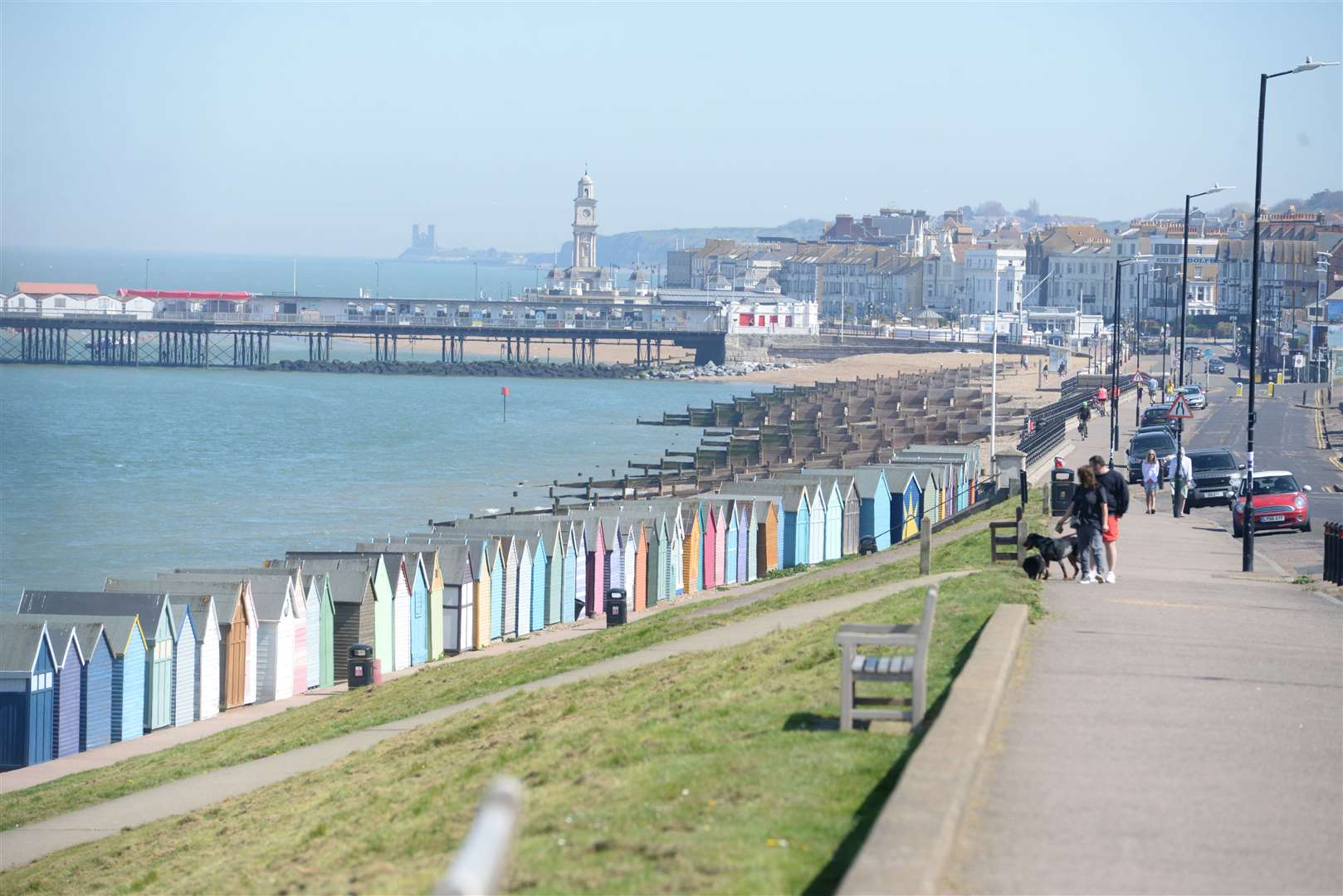 Herne Bay seafront on Easter Saturday, 2020
