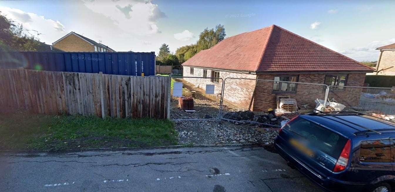 A chalet bungalow is planned to be built next to this new bungalow in Barton Hill Drive, Minster, Sheppey. Picture: Google