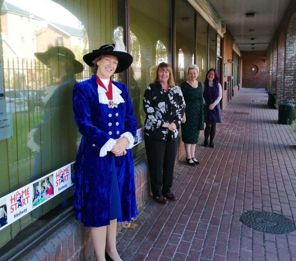 Remony Millwater, the High Sheriff of Kent, alongside staff from Home-Start in Medway at an event in October