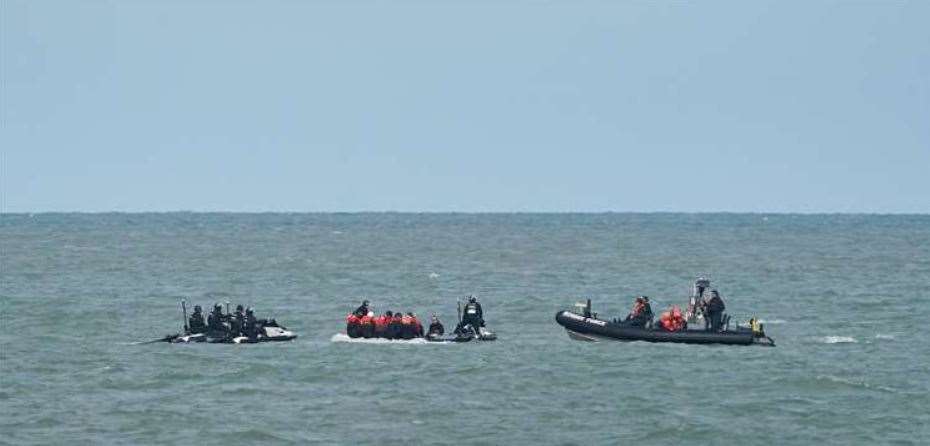 Border Force officers carrying out exercises to practice intercepting boats in the Channel in September. Picture: Gareth Fuller/PA