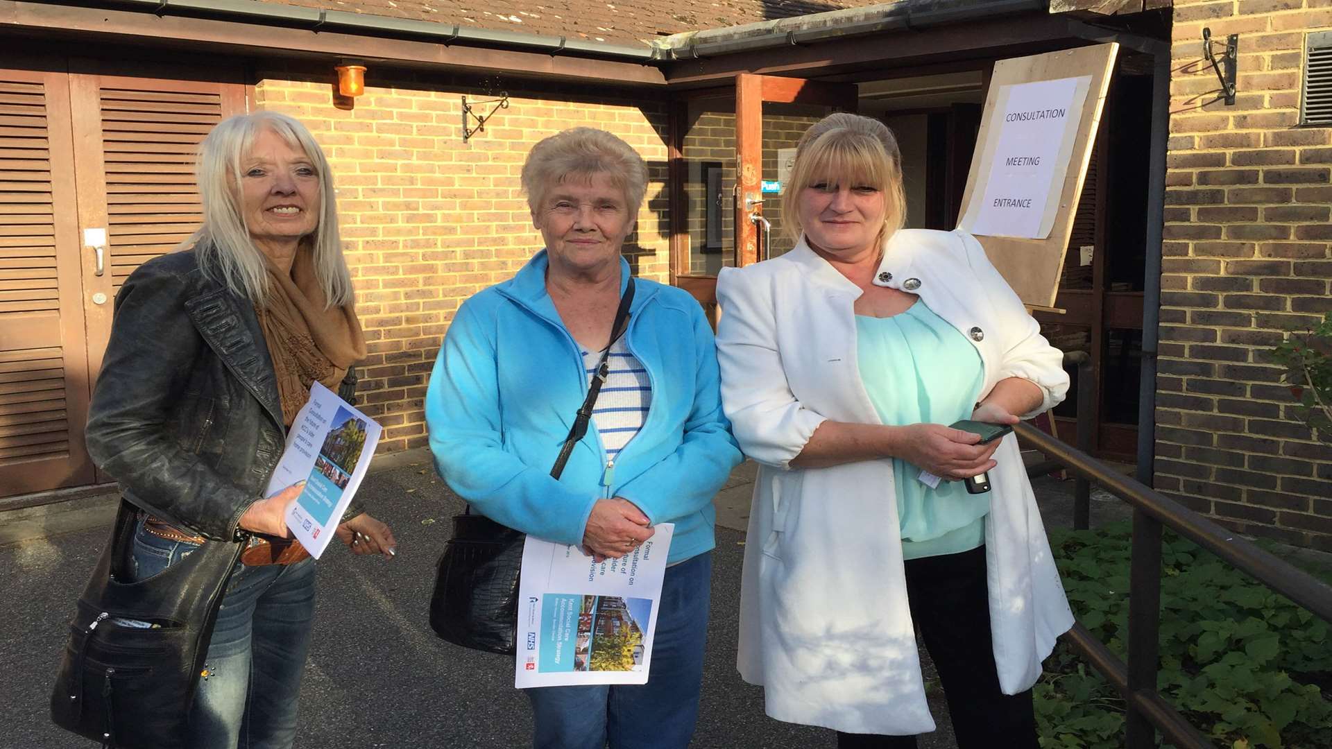 Sue Black, Christine Mills and Anna Ralph, all worried at proposals to close the Dorothy Lucy care home in Maidstone