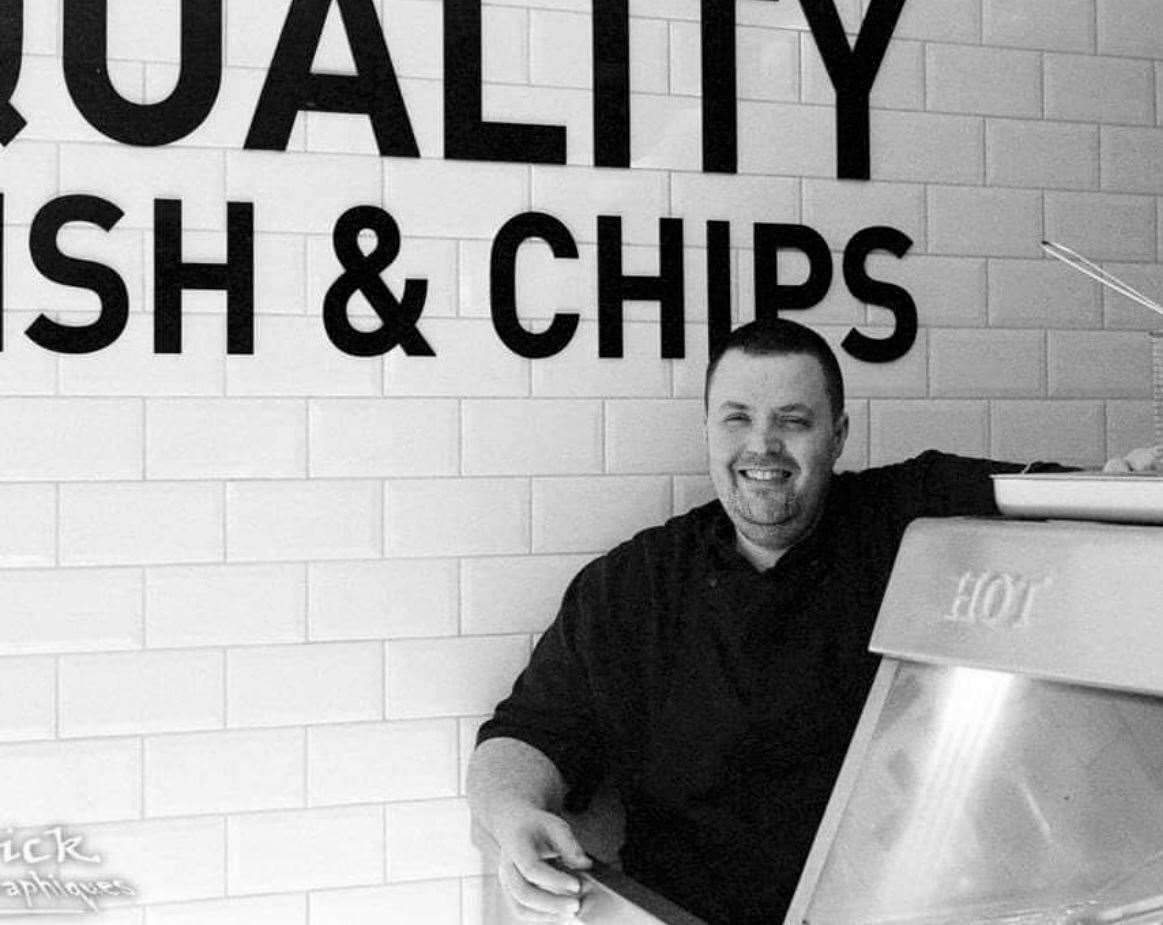 Andy Burnett opened Sandy's Fish and Chips in 2021. Picture: Andy Burnett