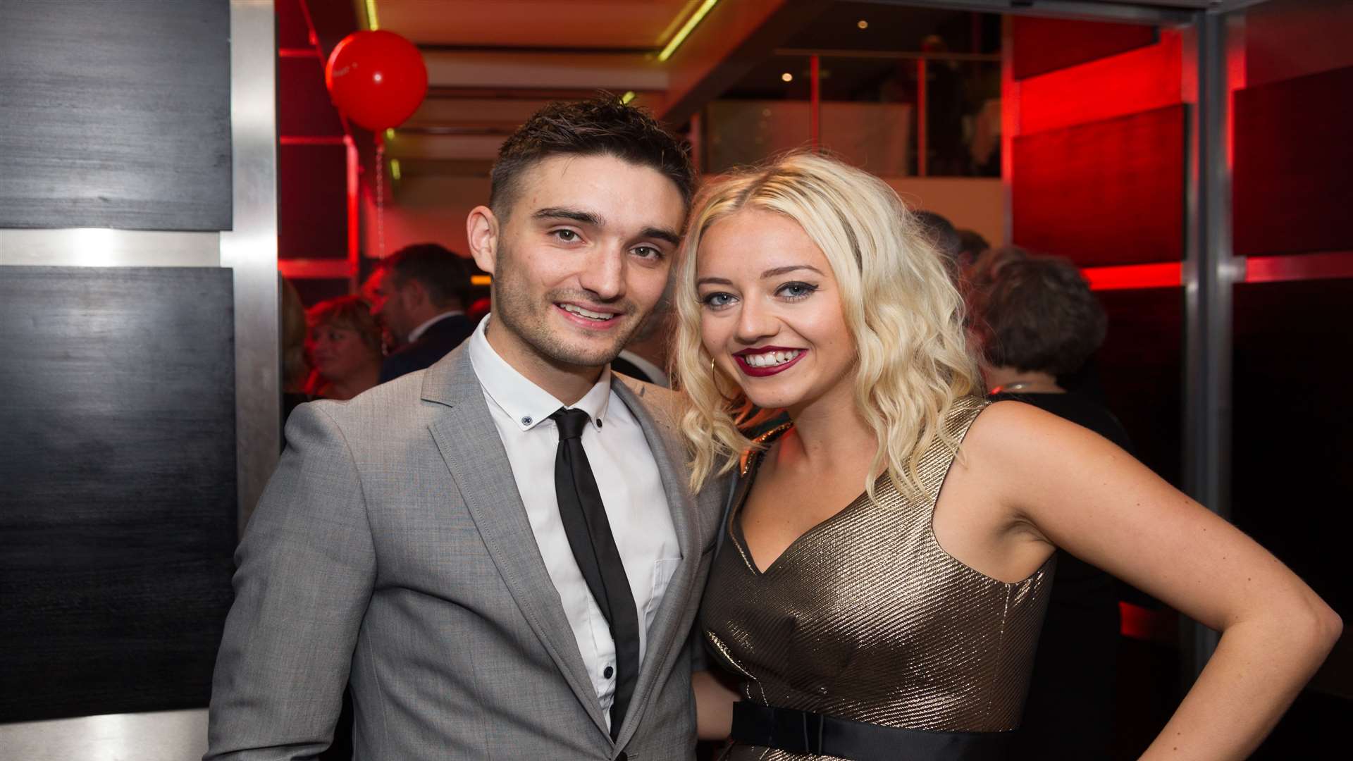 Tom Parker from The Wanted and his girlfriend, the actress, Kelsey Hardwick