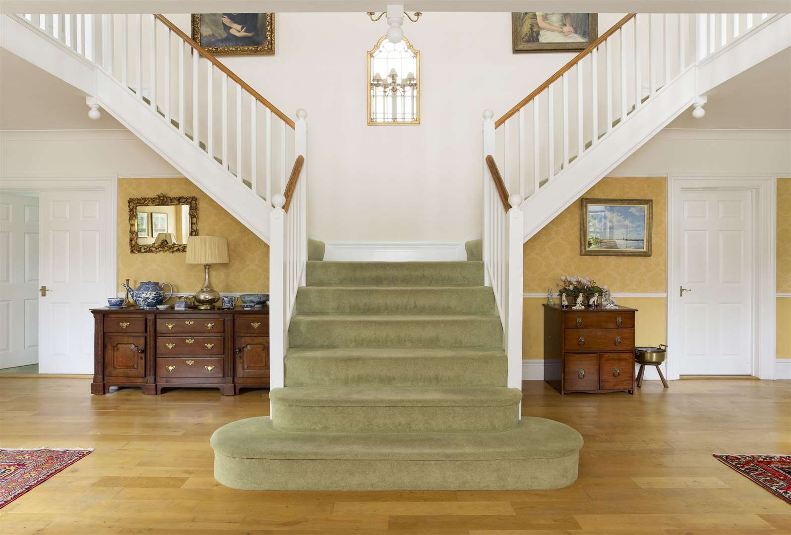 The house has a two-way, or 'bifurcating' staircase