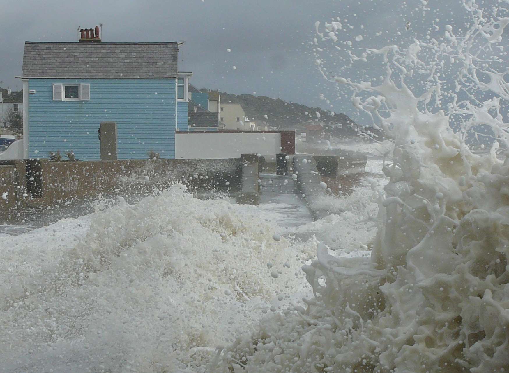 A storm lashes Sandgate. Stock photo by Gillian Bond