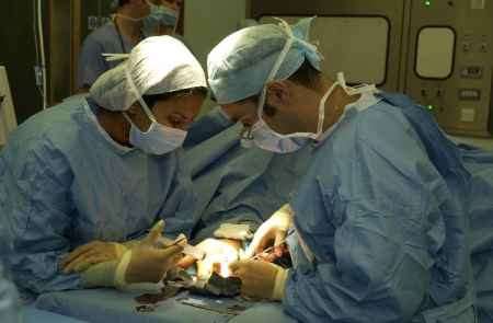 Surgeons operating in the new unit this week