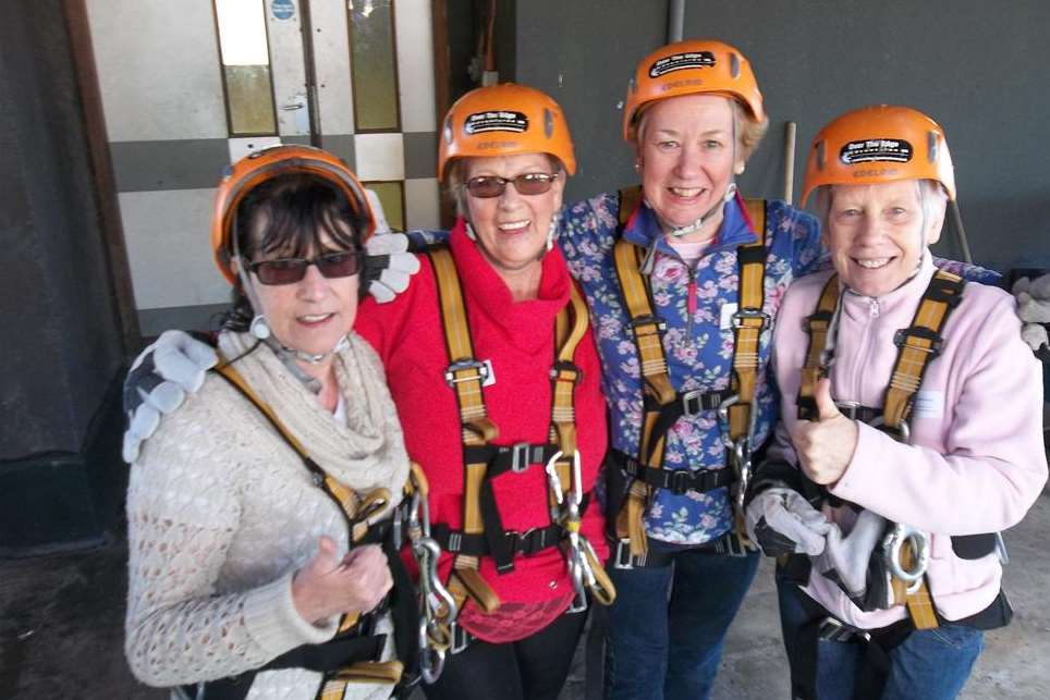 Supporters of the Harmony Therapy Trust took part in an abseil in Maidstone