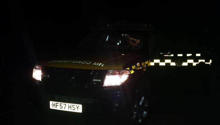 Coastguards carried out a search along Herne Bay seafront on Tuesday night