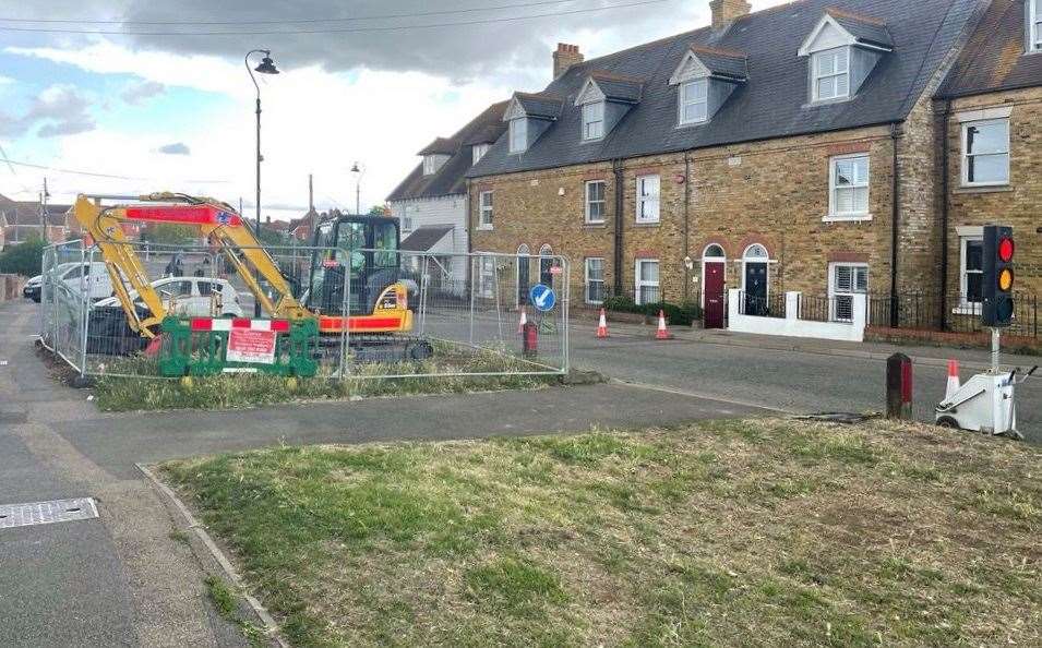 Residents of Ferry Road, in Iwade, Sittingbourne don't know when the work will be resolved. Picture: Joe Crossley
