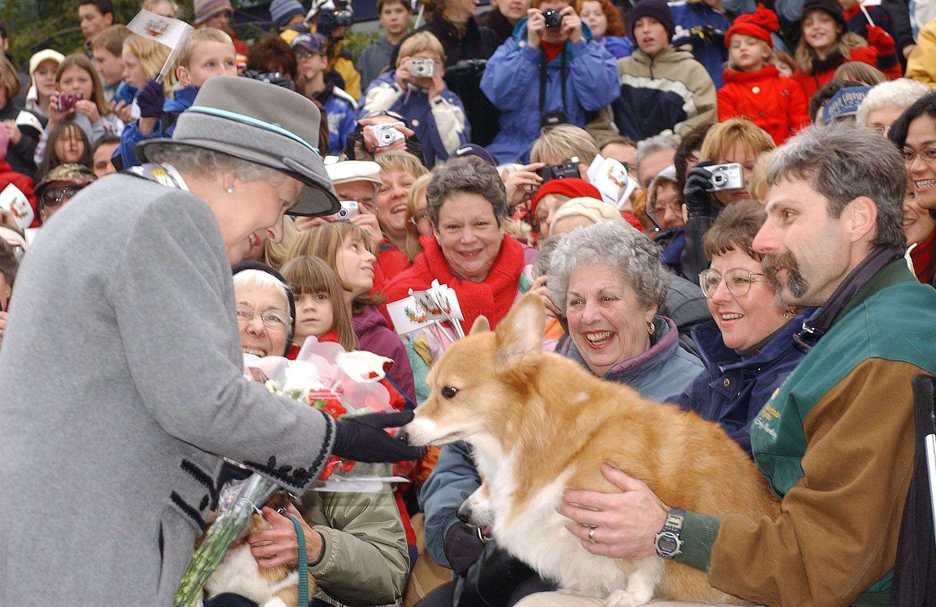 The Queen meets the Manitoba Corgi Association in Canada (Kirsty Wigglesworth/PA)