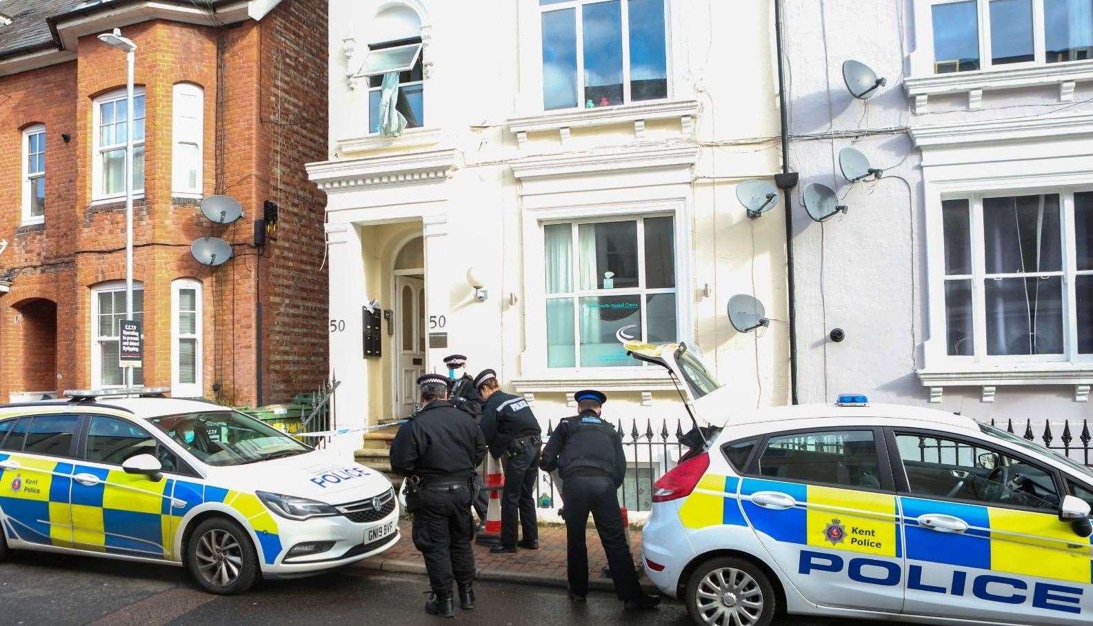 A woman has been charged after a man was stabbed in Dudley Road, Tunbridge Wells. Picture: UKNIP