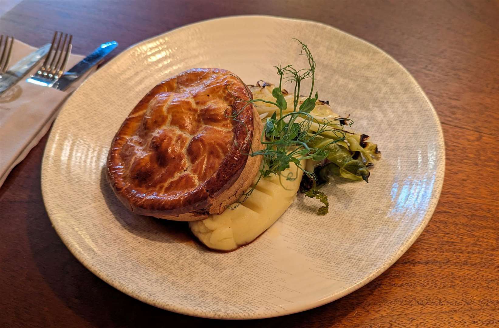 A game pie served at the Kings Arms in Elham