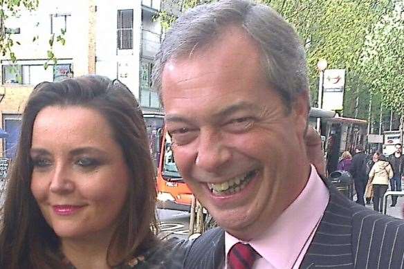 Elizabeth Jones with Ukip leader Nigel Farage