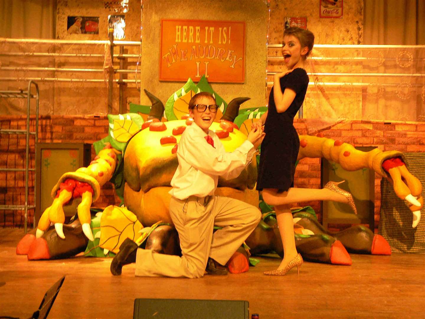 Alice Chater in action in the Little Shop of Horrors production in Broadstairs in 2007