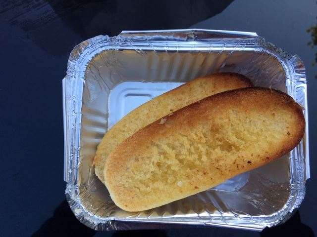 Everything comes carefully, and individually, packaged, including the garlic bread.