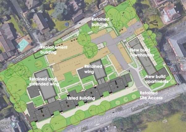 Plans for the former private hospital in Maidstone Picture: Den Architecture