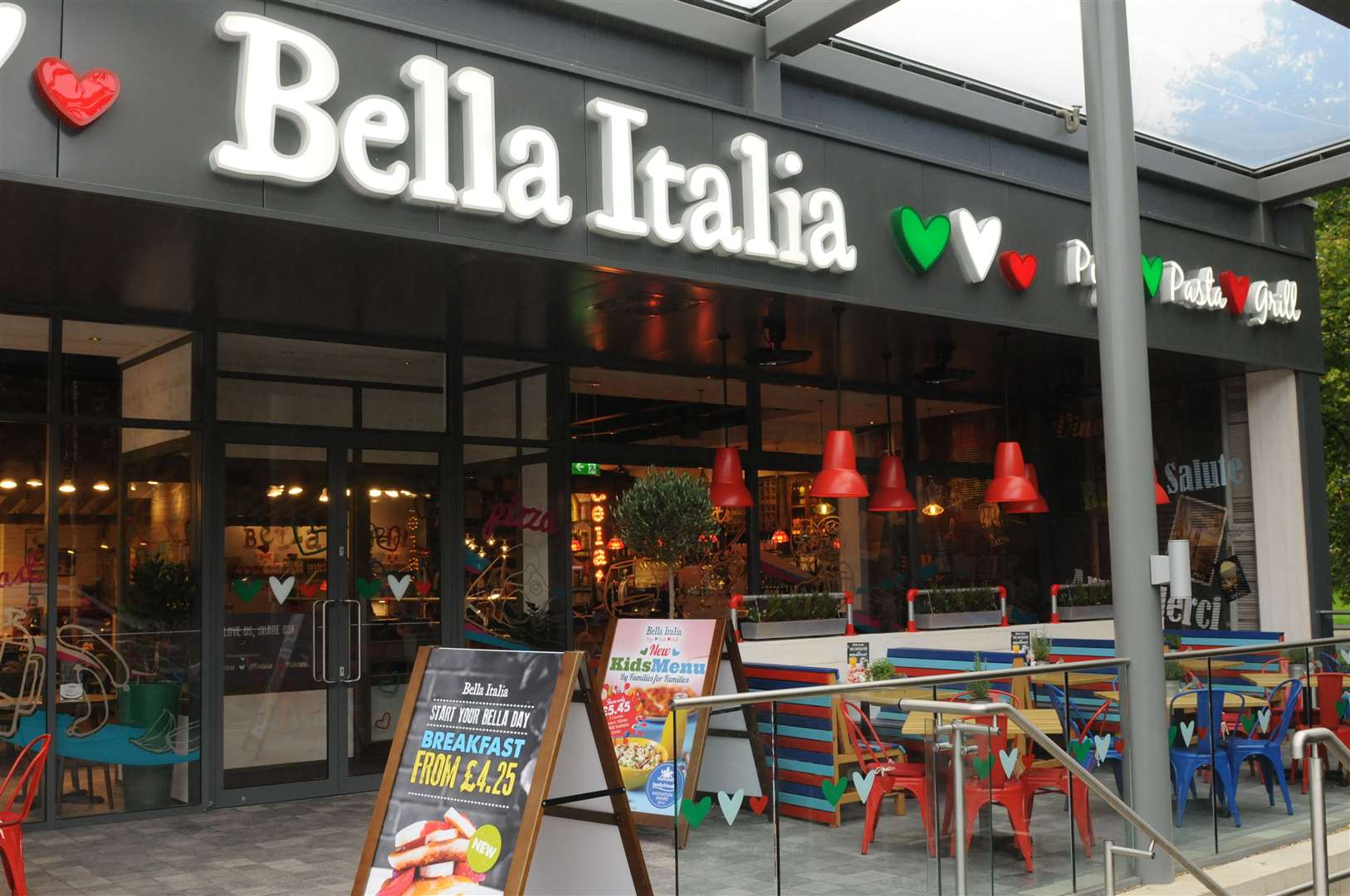 Gillingham's Bella Italia is also among the restaurants whose future is in jeopardy