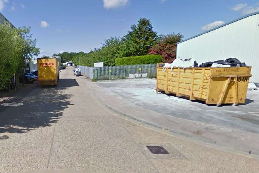 Firefighters were called to a blaze at an industrial unit at Covert Road in Aylesham. Picture: Google StreetView.