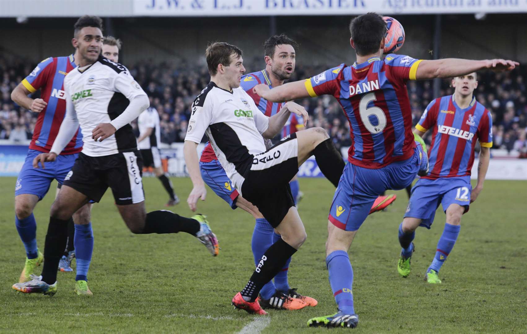 Dover took on Premier League Crystal Palace at a sell-out Crabble in the FA Cup third round in 2015 Picture: Martin Apps