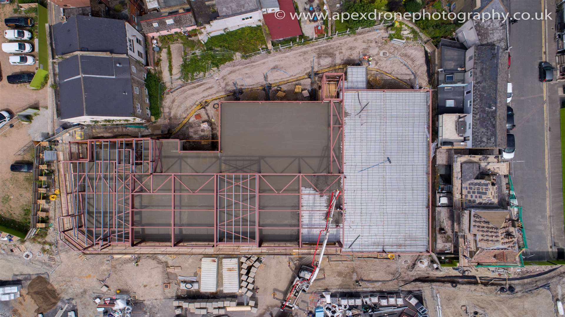 Aerial photographs of the St James development in Dover taken using a drone