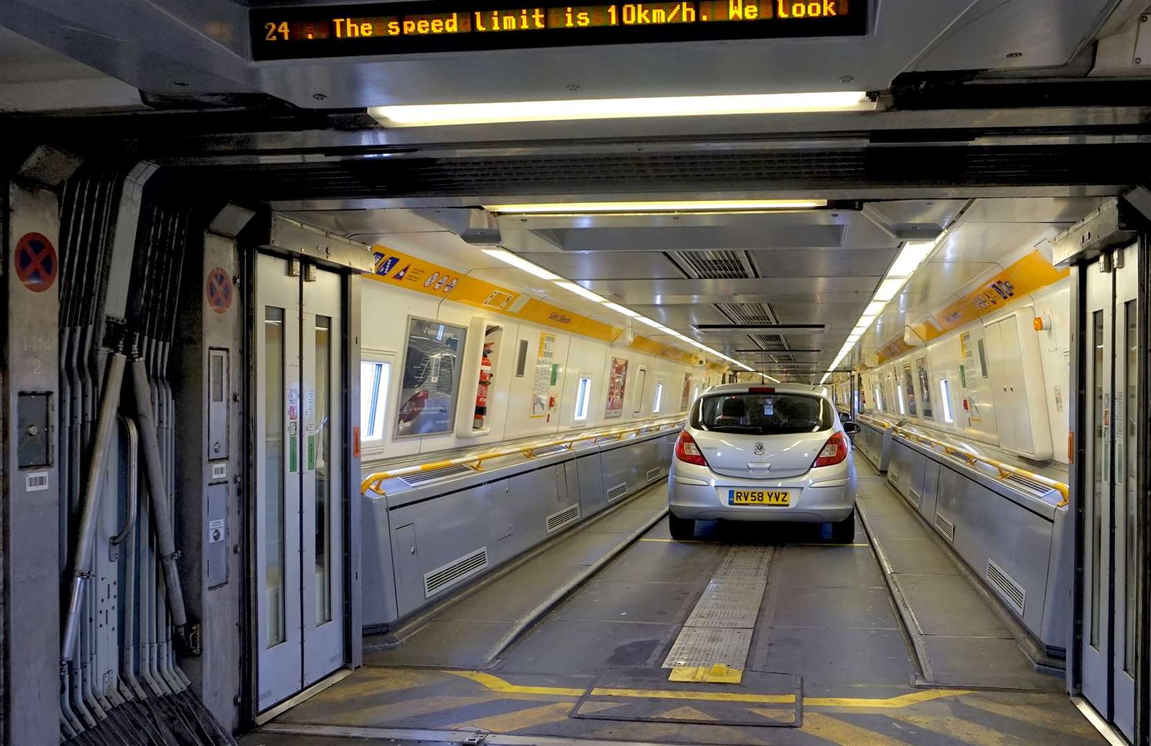 One traveller was left behind by his coach party near the Channel Tunnel