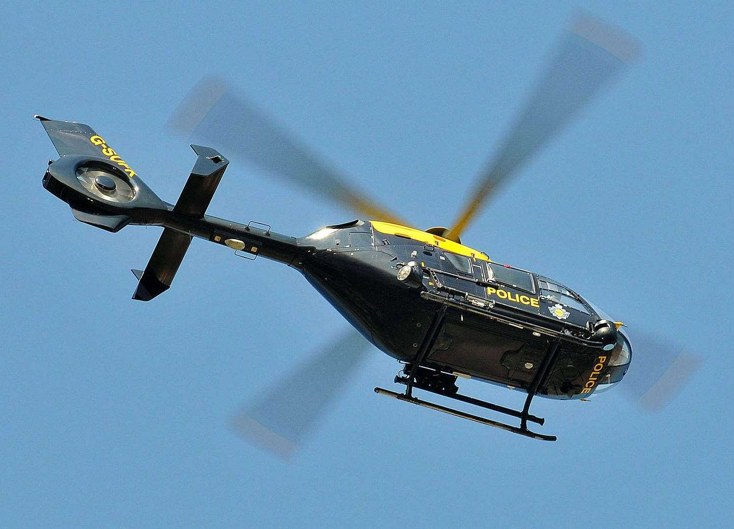 A police helicopter has been hovering above Chatham for hours