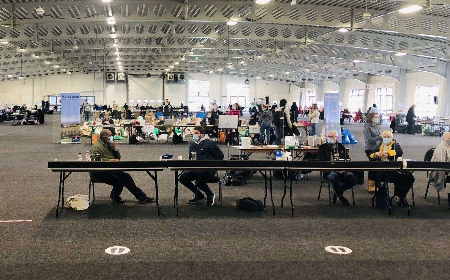 The count underway in Maidstone Picture: Maidstone Borough Council