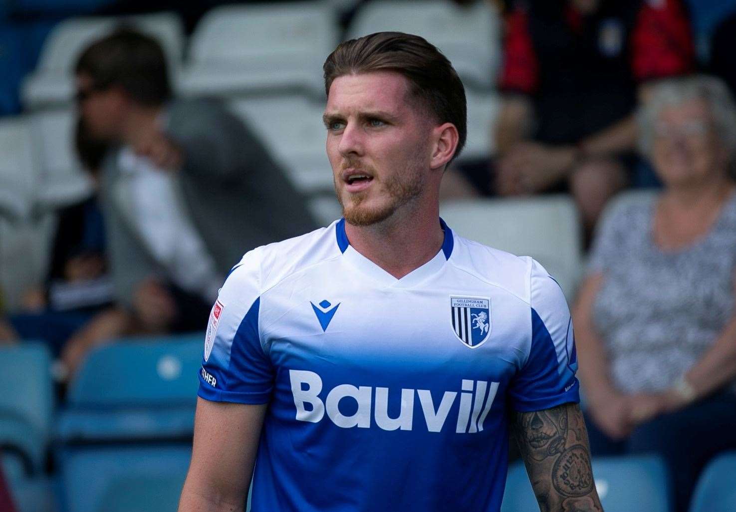 Connor Mahoney scored from a late free-kick for Gillingham on Saturday Picture: @Julian_KPI
