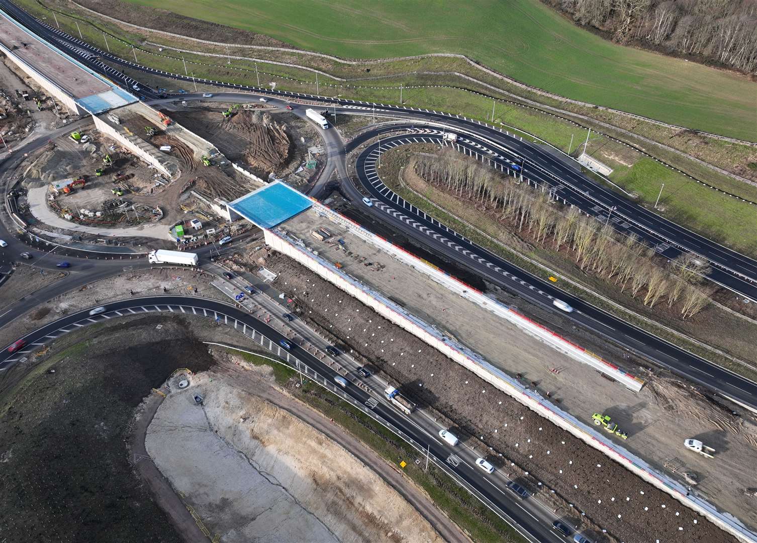 Progress on the new Stockbury flyover in January 2024. Picture: Phil Drew