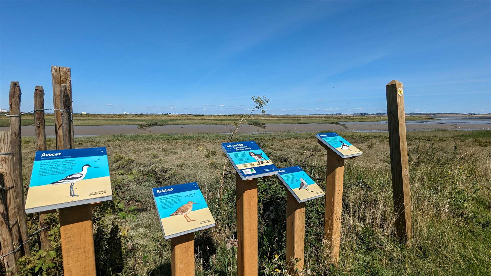 Handy signs give walkers a guide to the wildlife which call the Swale area home